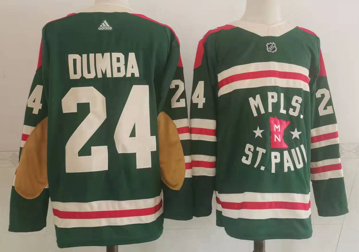 Men Minnesota Wild #24 Dumba Green Classic Edition 2022 Adidas NHL Jersey